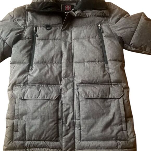 Swiss Tech Grey Flannel SM48605Y Winter Cold Weather Coat PreOwned Sz S - Picture 1 of 8